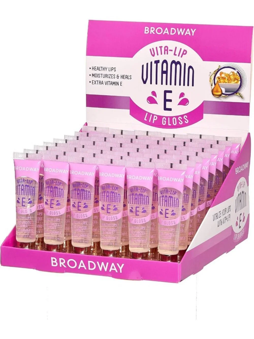 Ultra-Hydrating Lip Gloss Set - 48 Pack, Vitamin E & Multi-Vitamin Oils